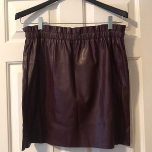 Jcrew factory faux leather skirt